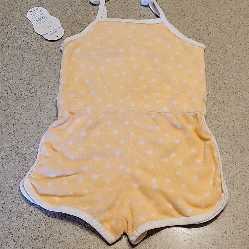 Polka Dot Sleeveless Romper (Size 18 Months)